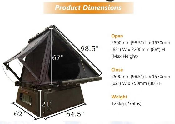 알루미늄 합금 방수 트럭 침대 캠퍼 캐노피 2014-2024 시에라 1500 및 5.5ft F150